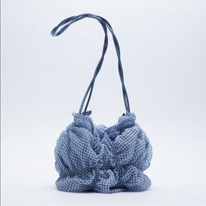 Zara gingham organza bag